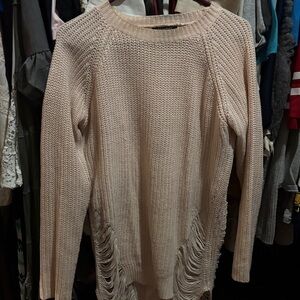 Revamped Women's Beige Knit Sweater